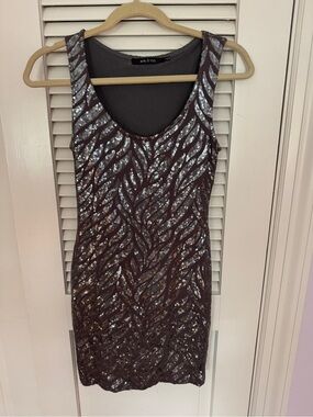 Ark & Co Women's Grey Sequin Tank Dress